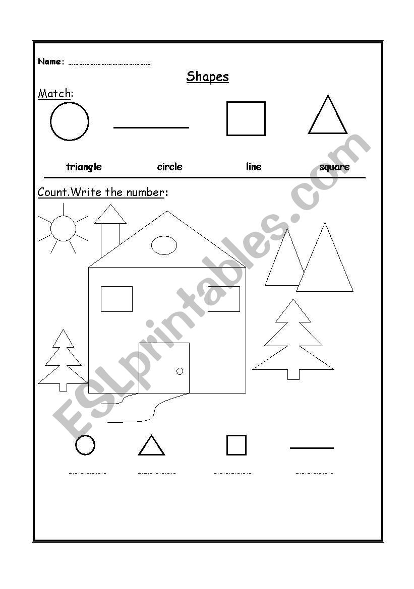 shapes  worksheet