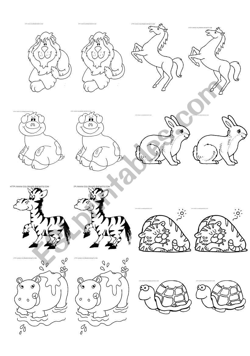 animals memory game part 2 worksheet