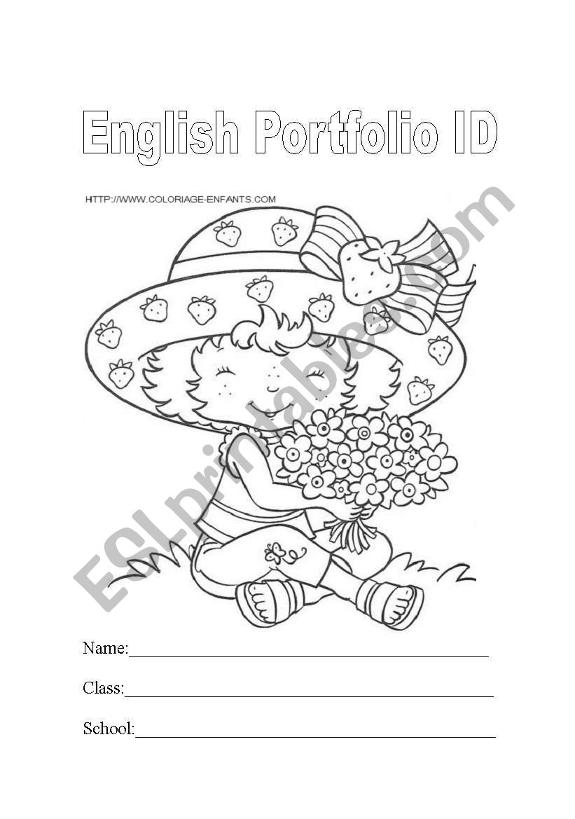 English portfolio ID worksheet