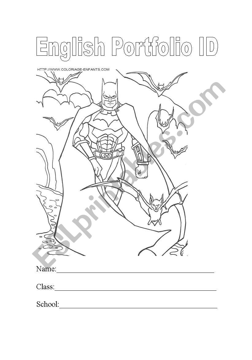 English portfolio ID worksheet