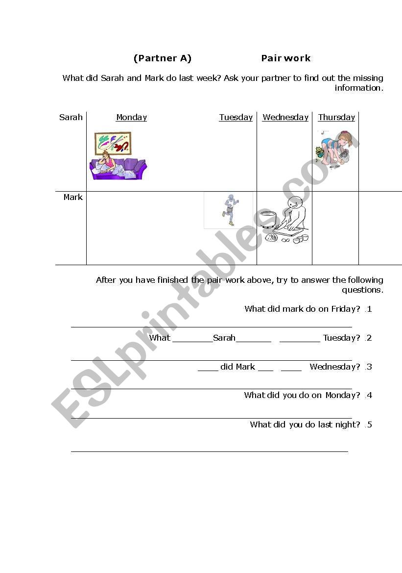 PAst Simple Gap-Fill worksheet