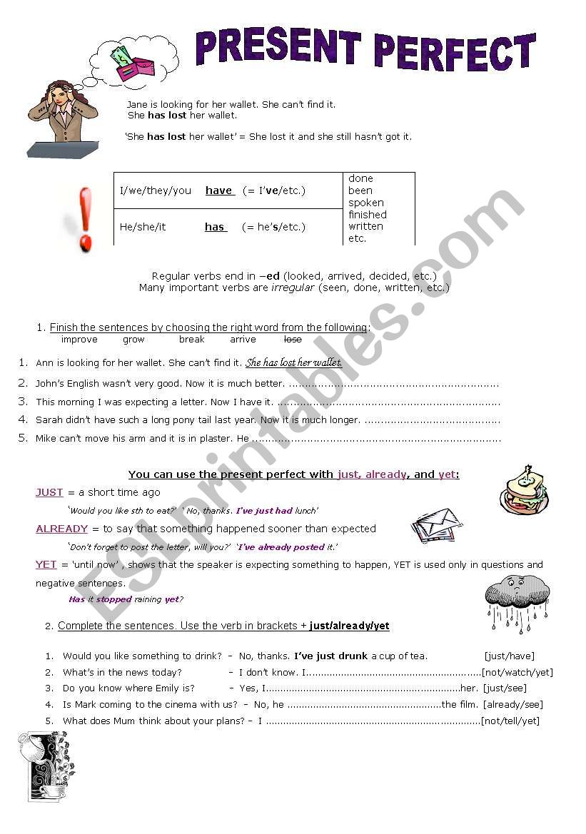 Present Perfect worksheet