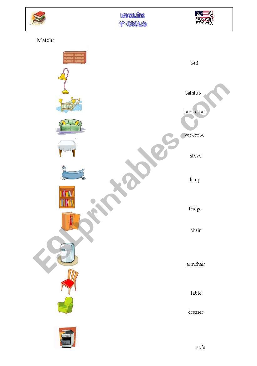 House objects worksheet