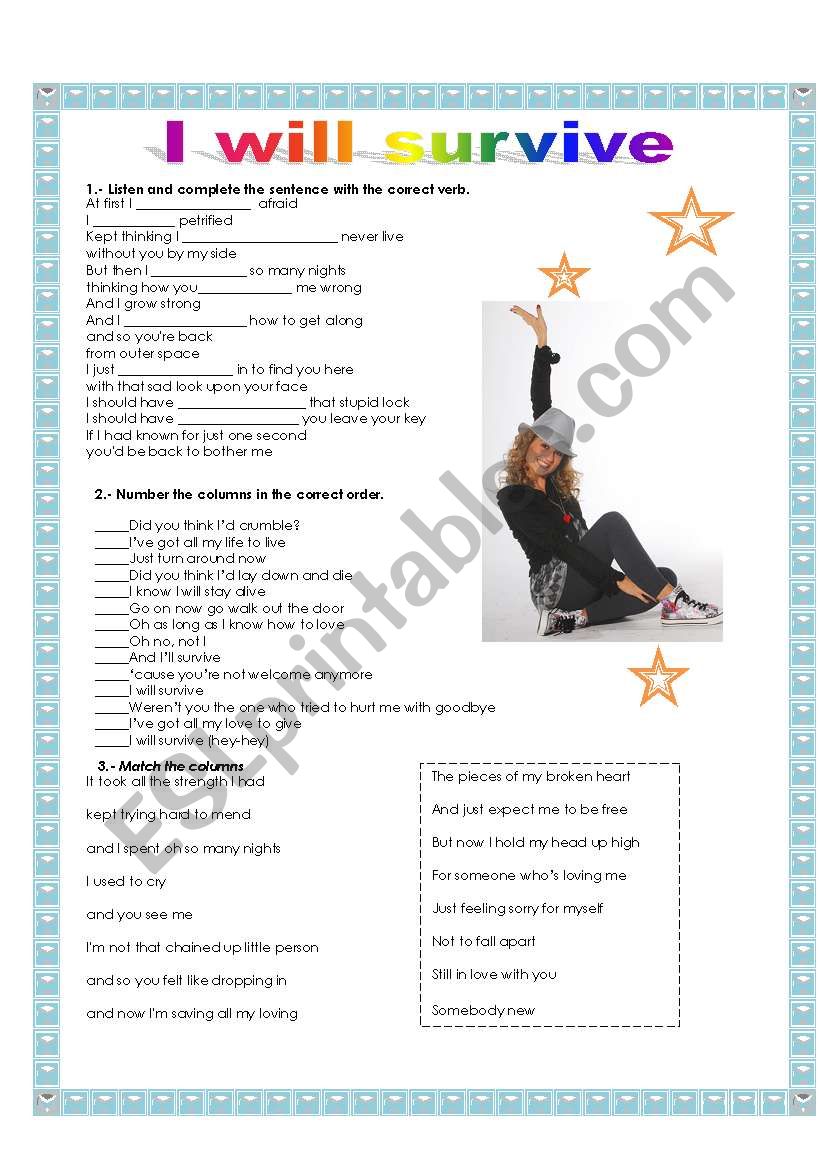 listening song practice worksheet