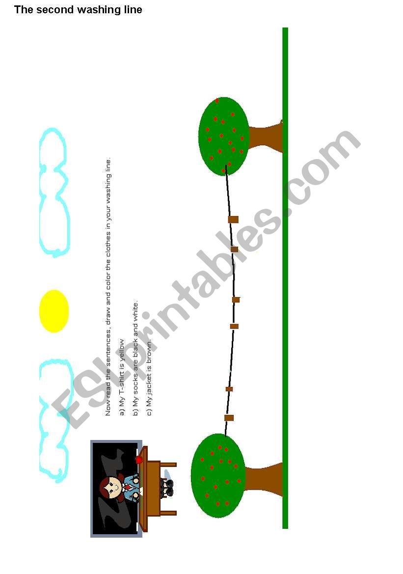 The second washing line worksheet