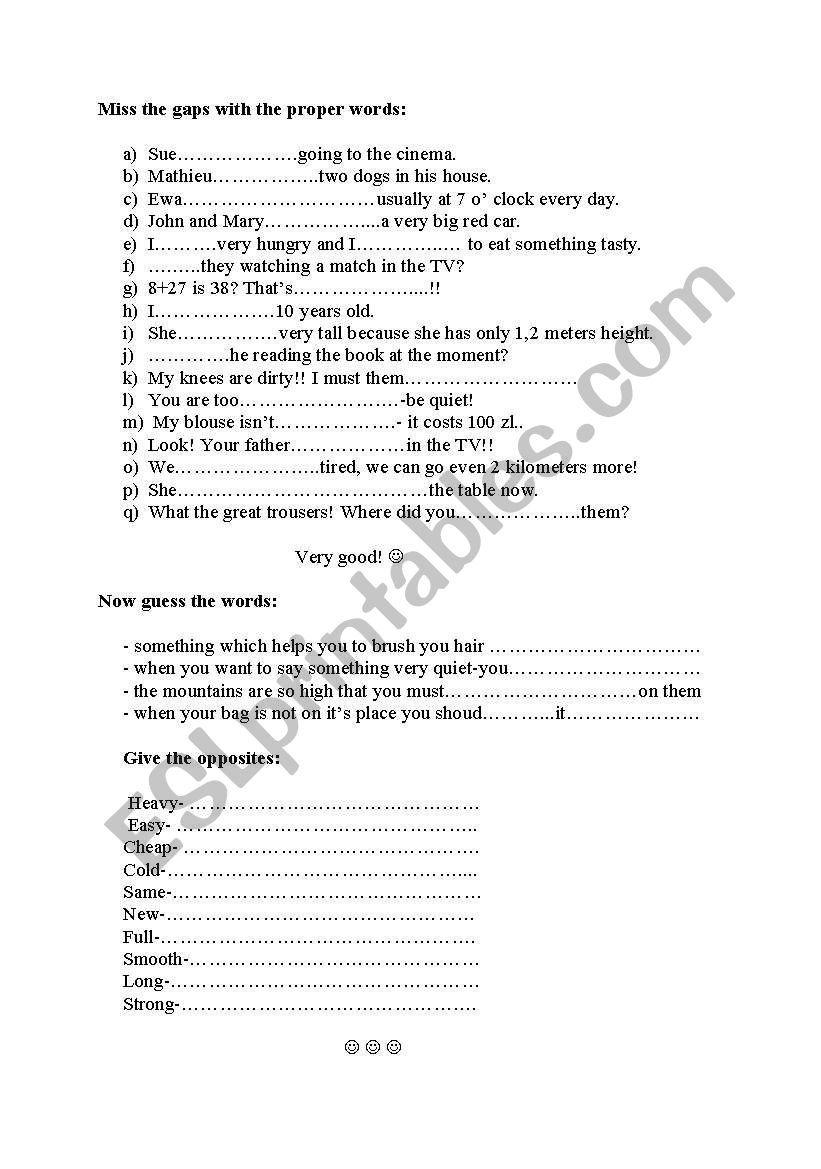 Test worksheet