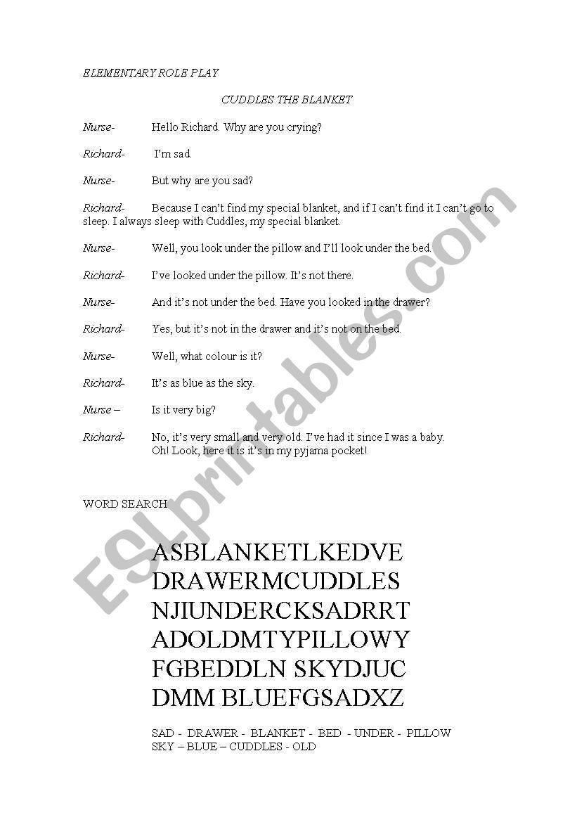 word search worksheet