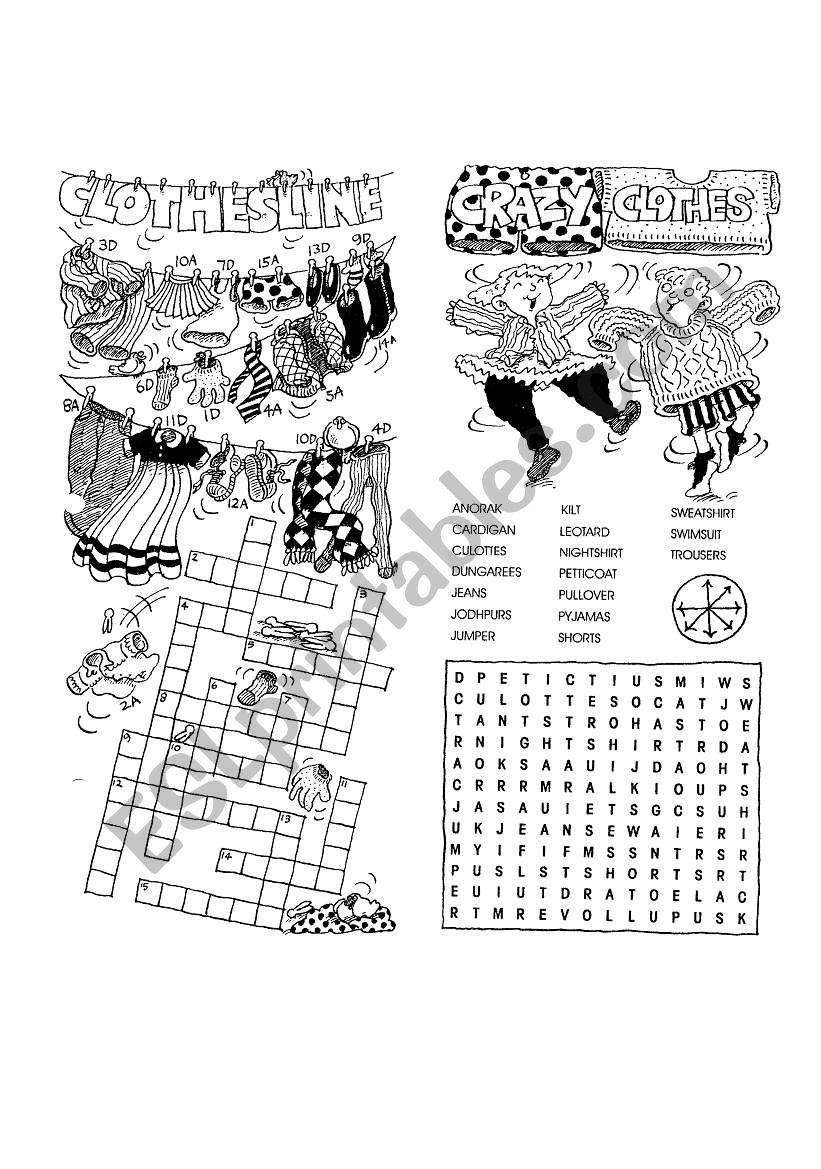 Clothes worksheet