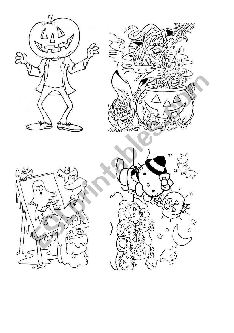 halloween pics worksheet