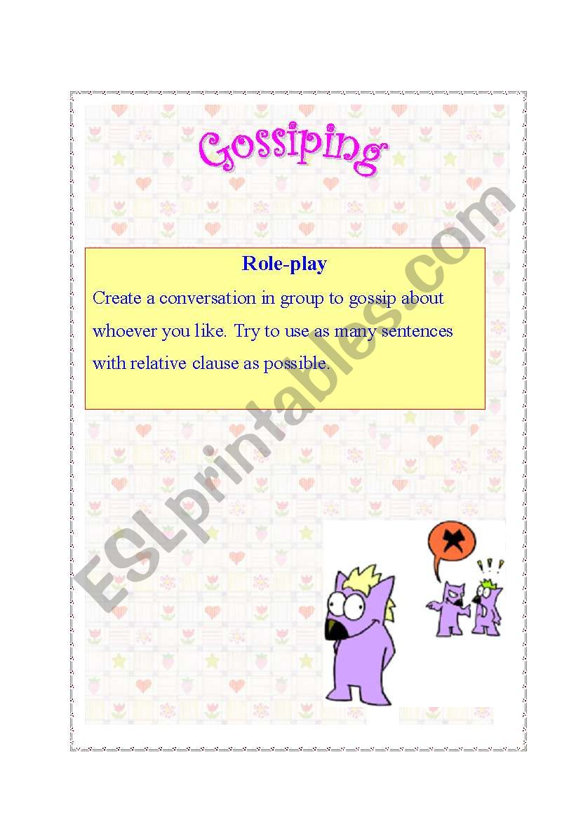 Role-play worksheet