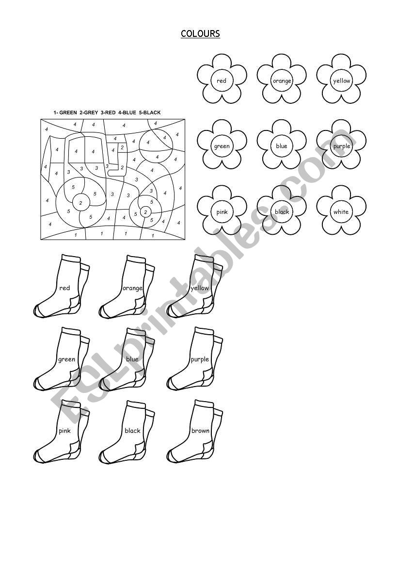 colours worksheet