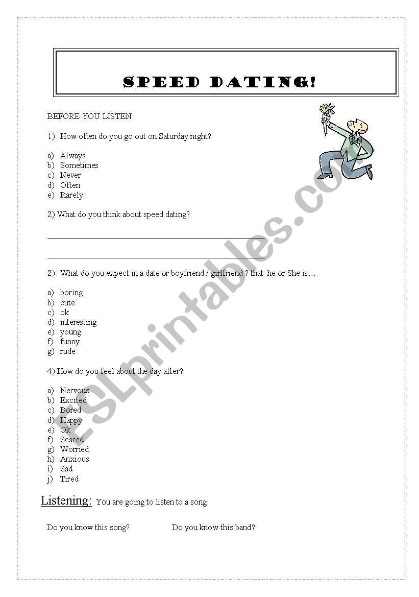 Speed dating! worksheet