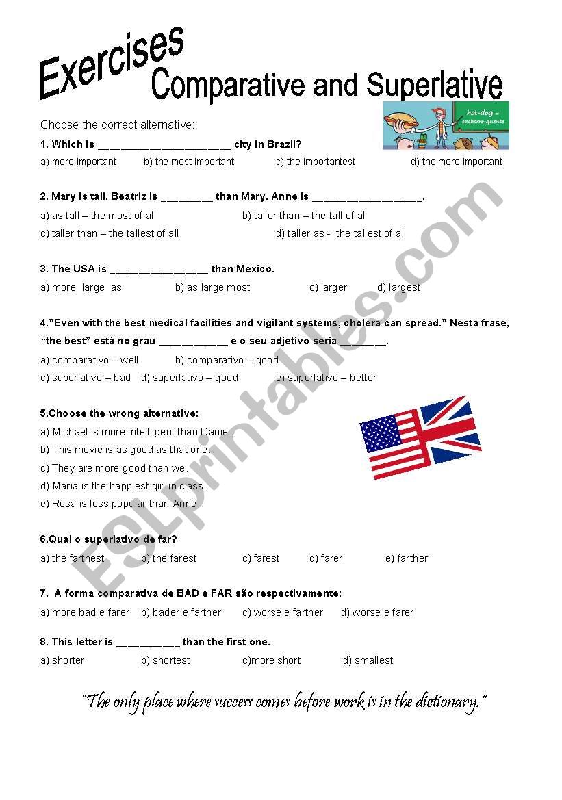 Comparative or Comparison. Grau comparativo em inglês