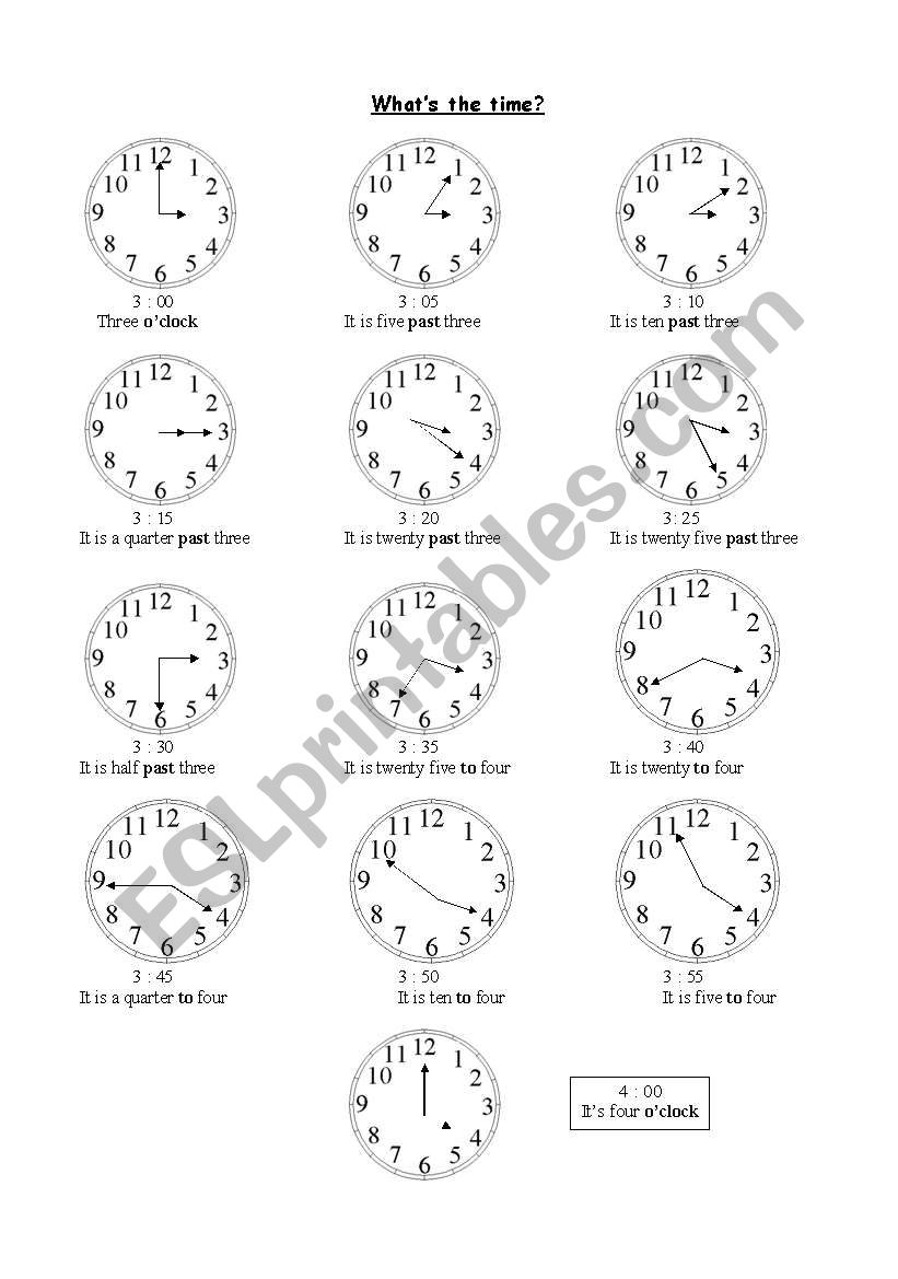 Time worksheet