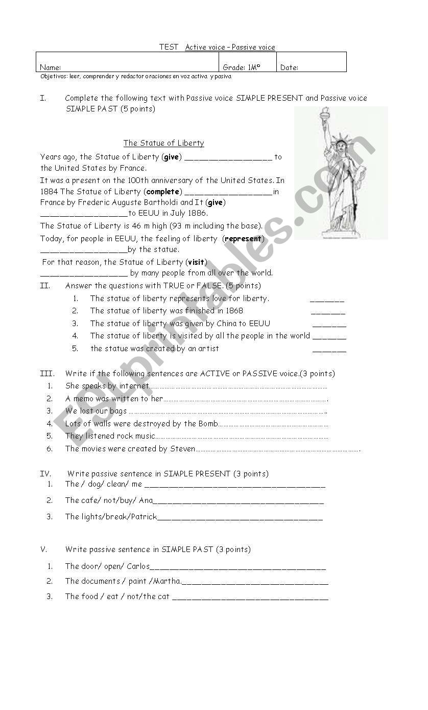 passive voice worksheet