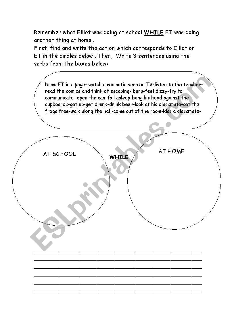 while-simultaneous actions-past continuous