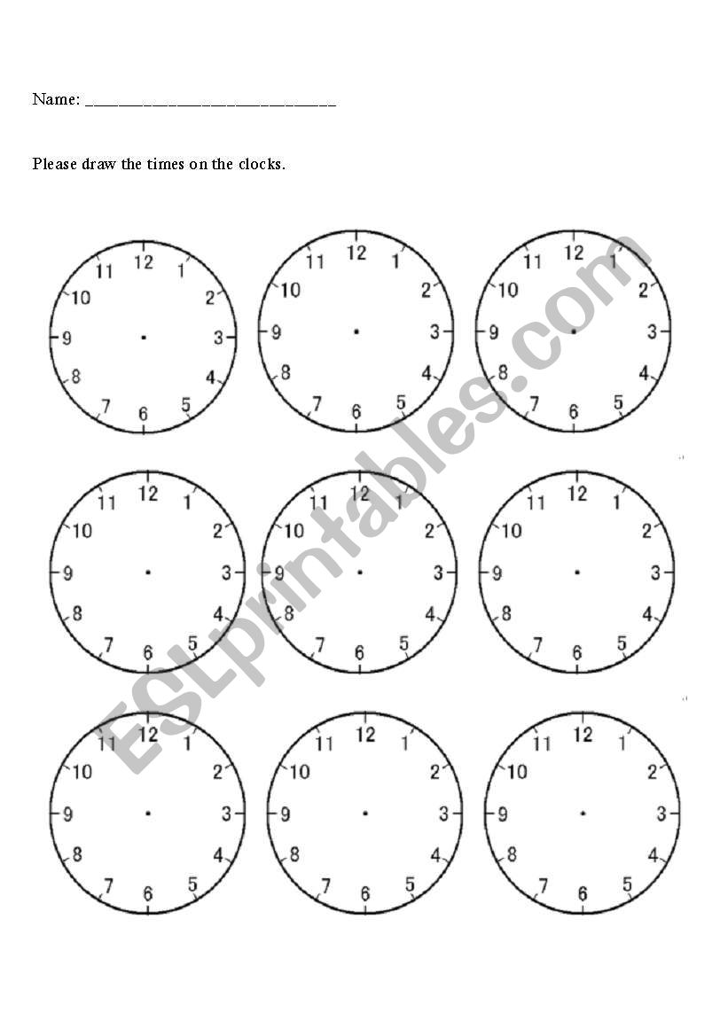 Time worksheet