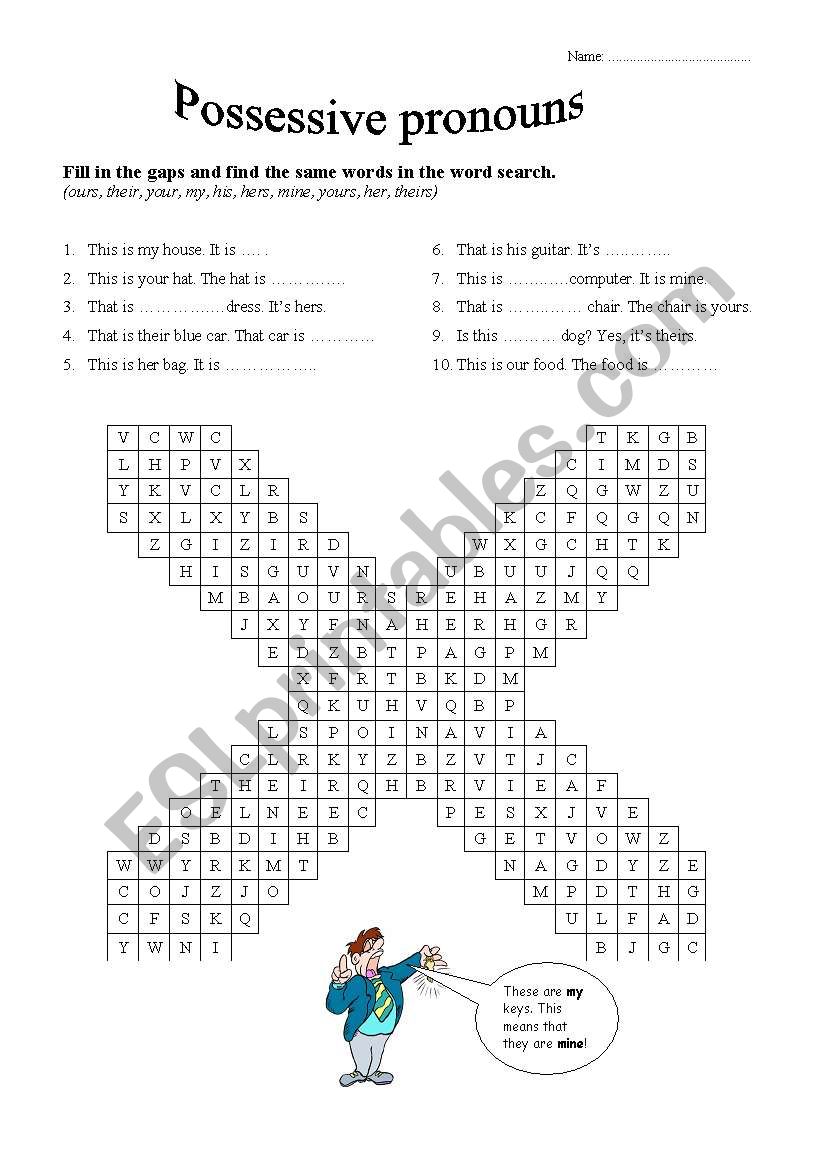 Possessive Pronouns worksheet