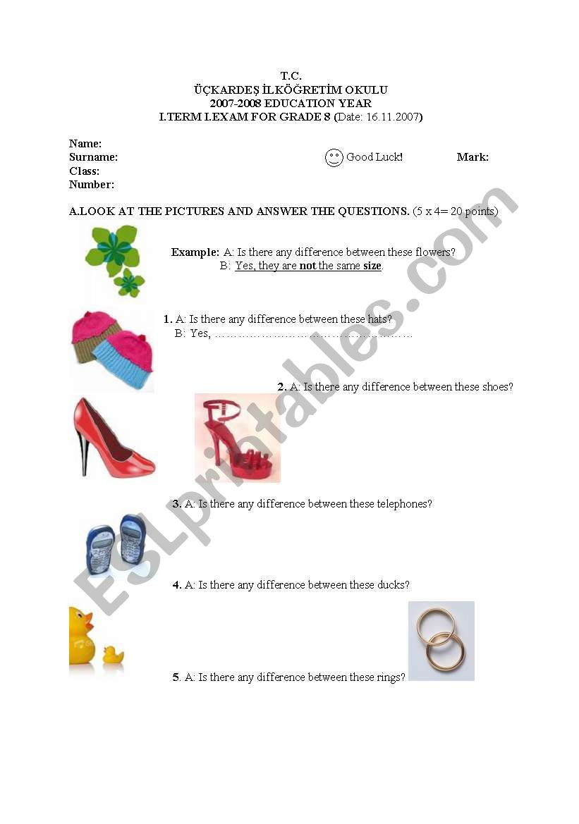 quiz worksheet