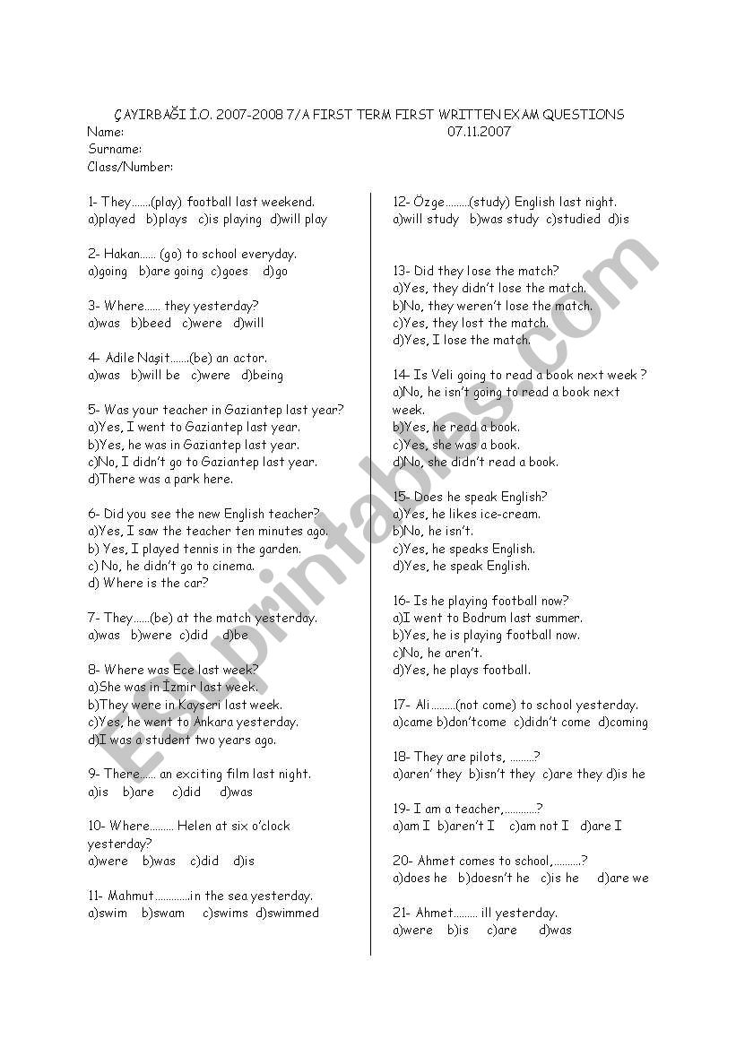 grammar guide worksheet