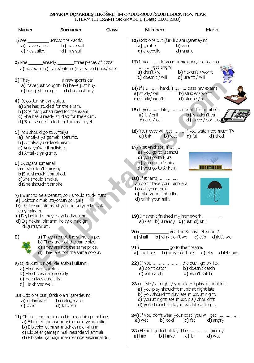 grammar worksheet