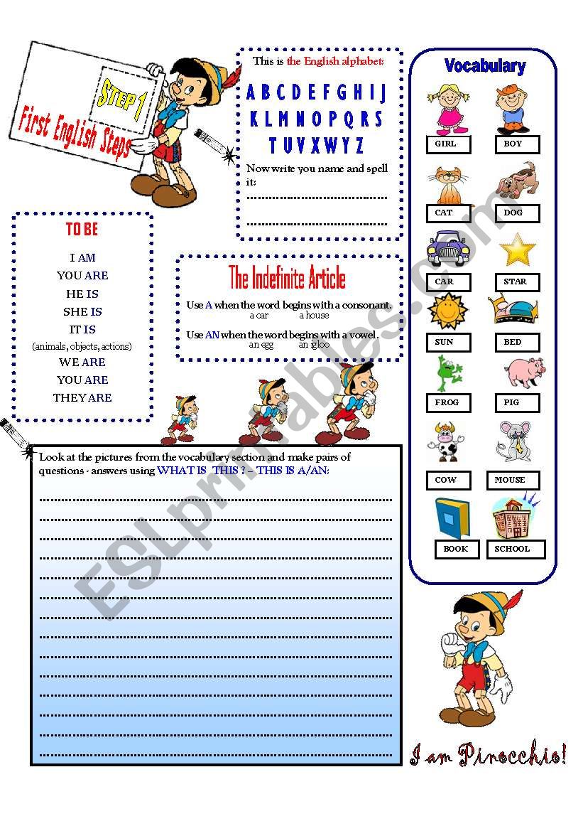 English First Steps    STEP 1 worksheet