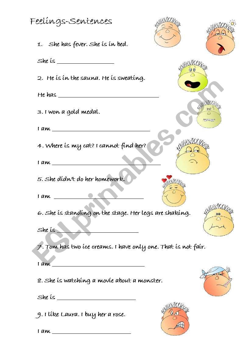 What feeling is it? worksheet