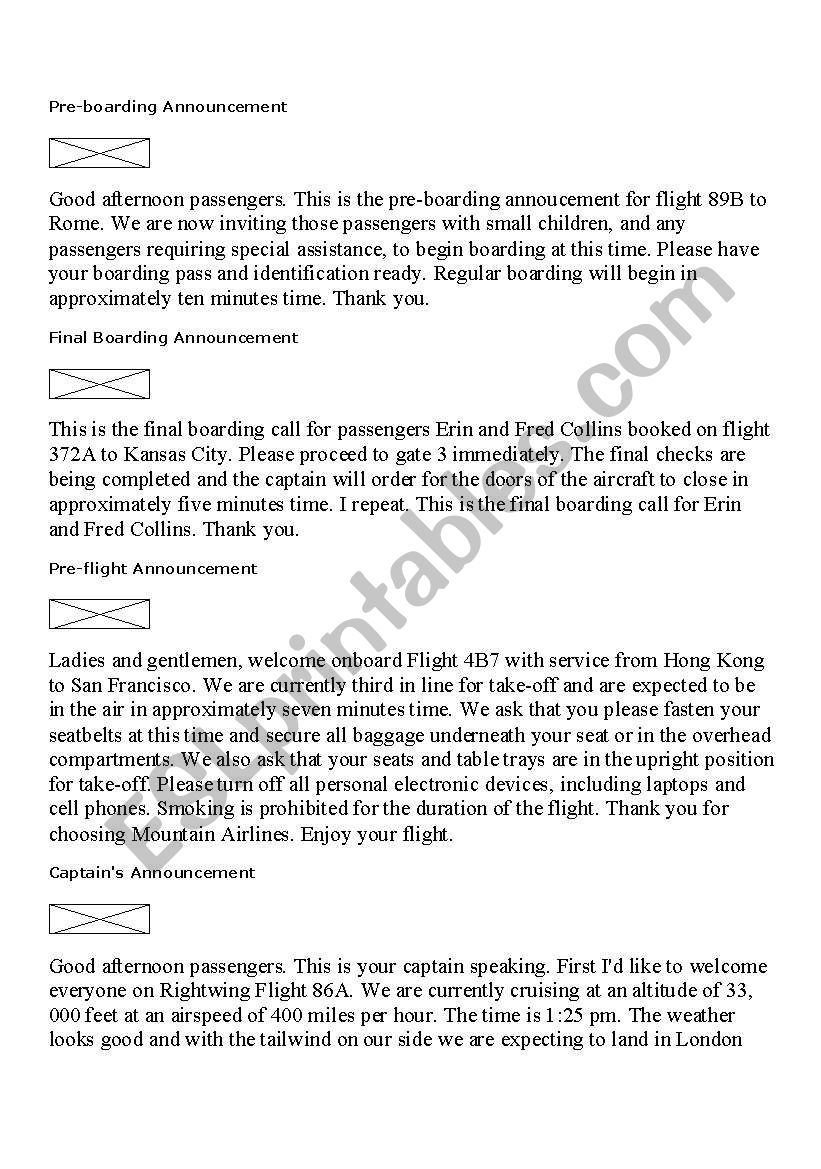 Conversation worksheet