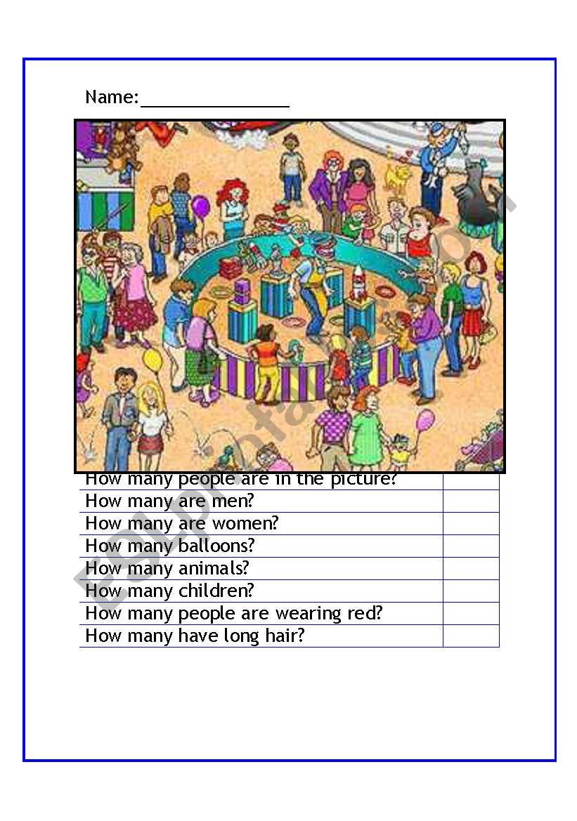 LetÂ´s Count worksheet