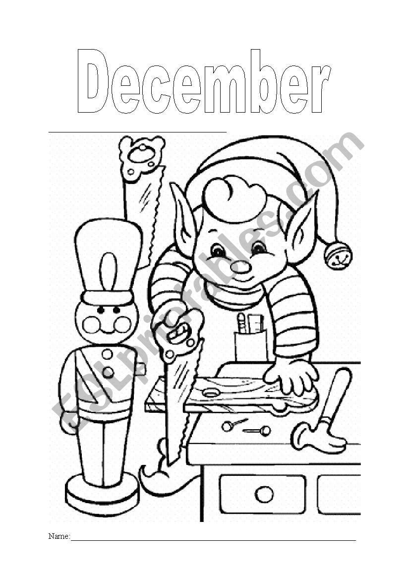 A picture to start December worksheet