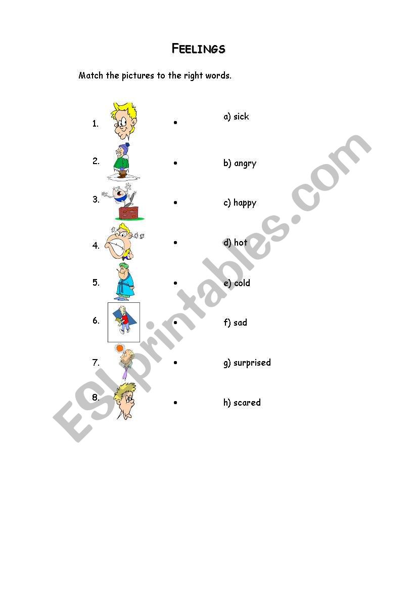 Feelings worksheet