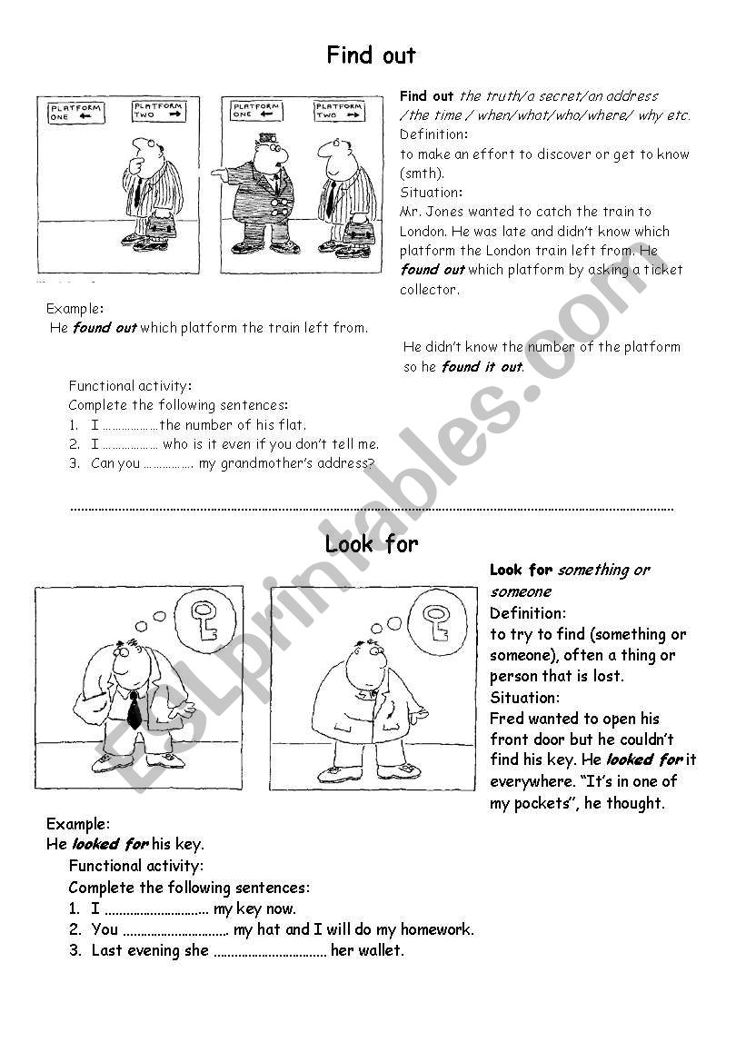 Phrasal Verbs worksheet