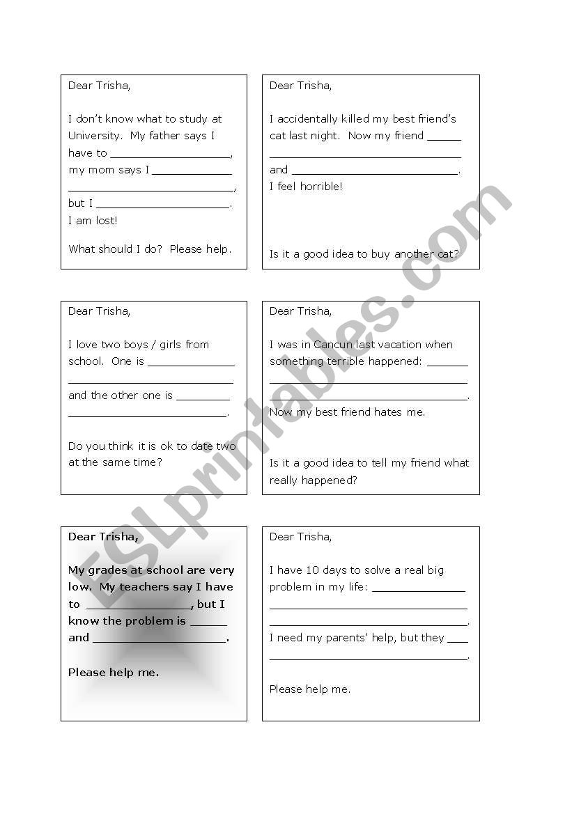 Giving advice - If I were you worksheet