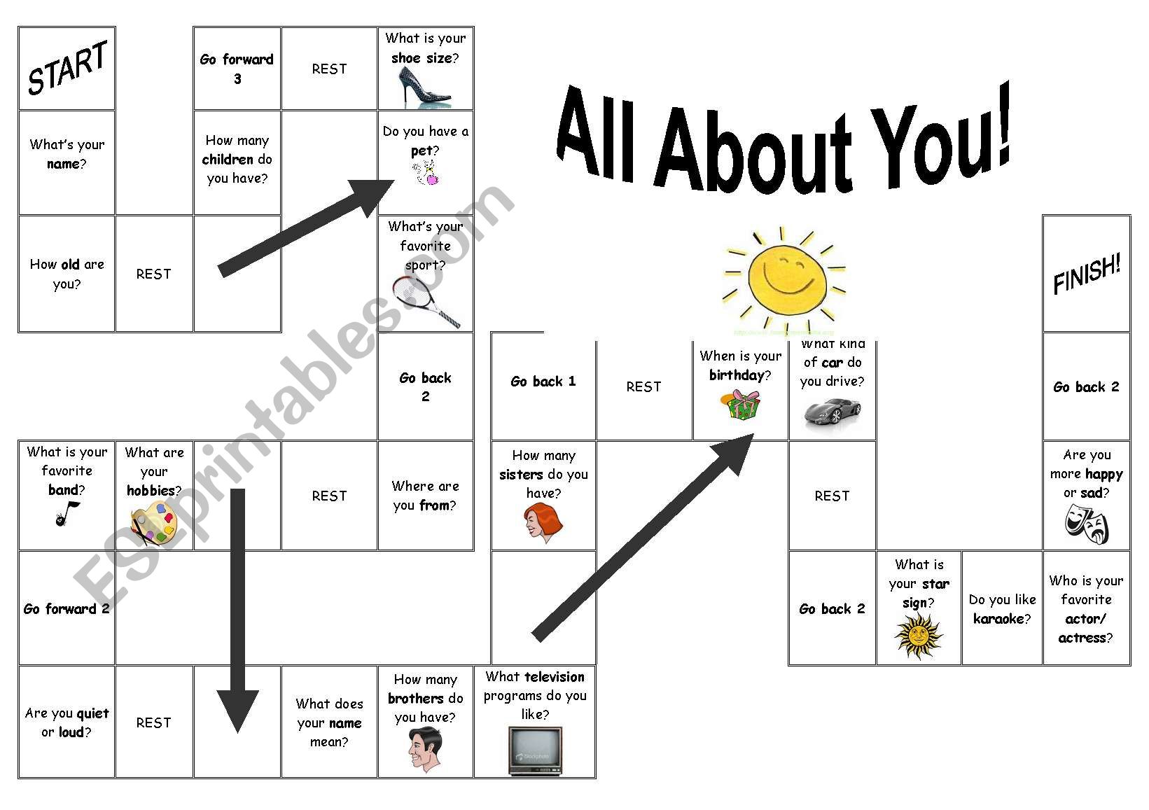 All About You worksheet