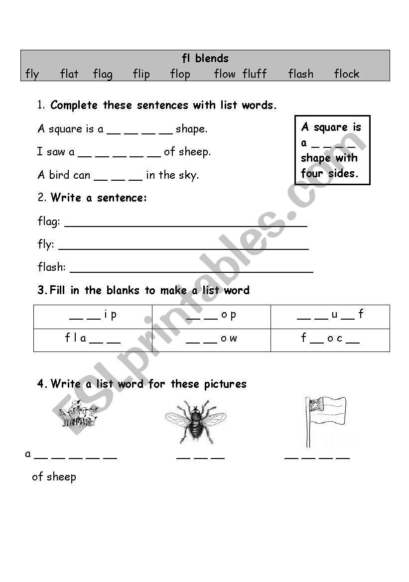 fl blends worksheet