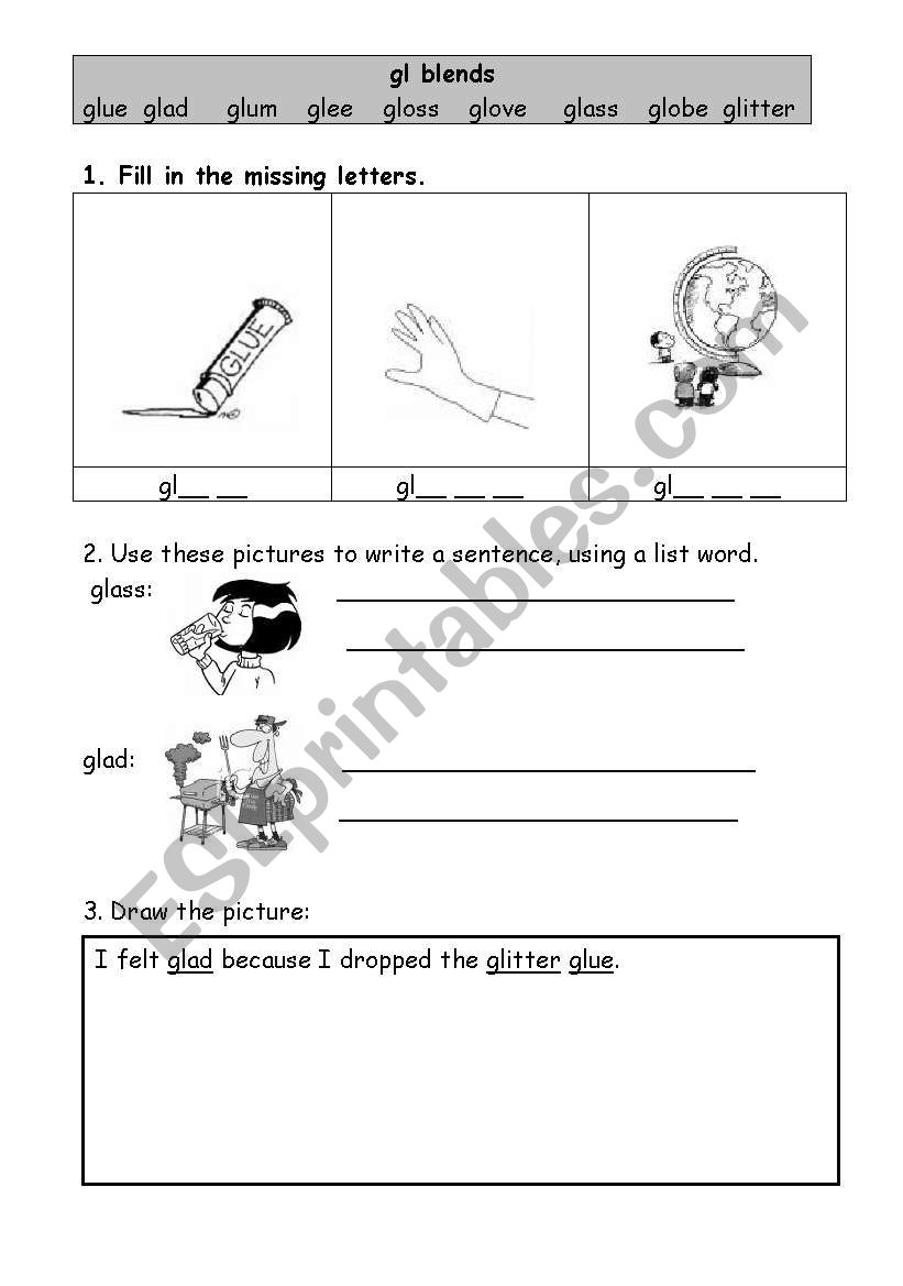 gl blends worksheet