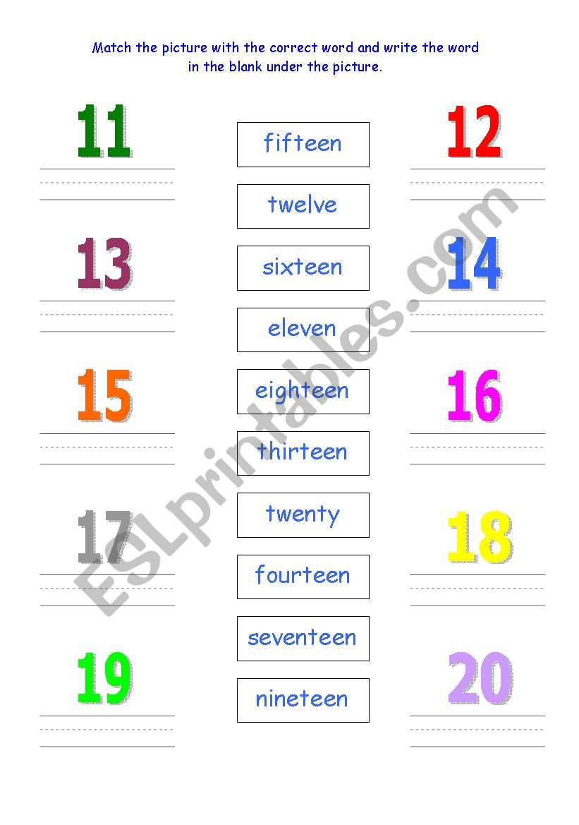 numbers-11-20-esl-worksheet-by-becia