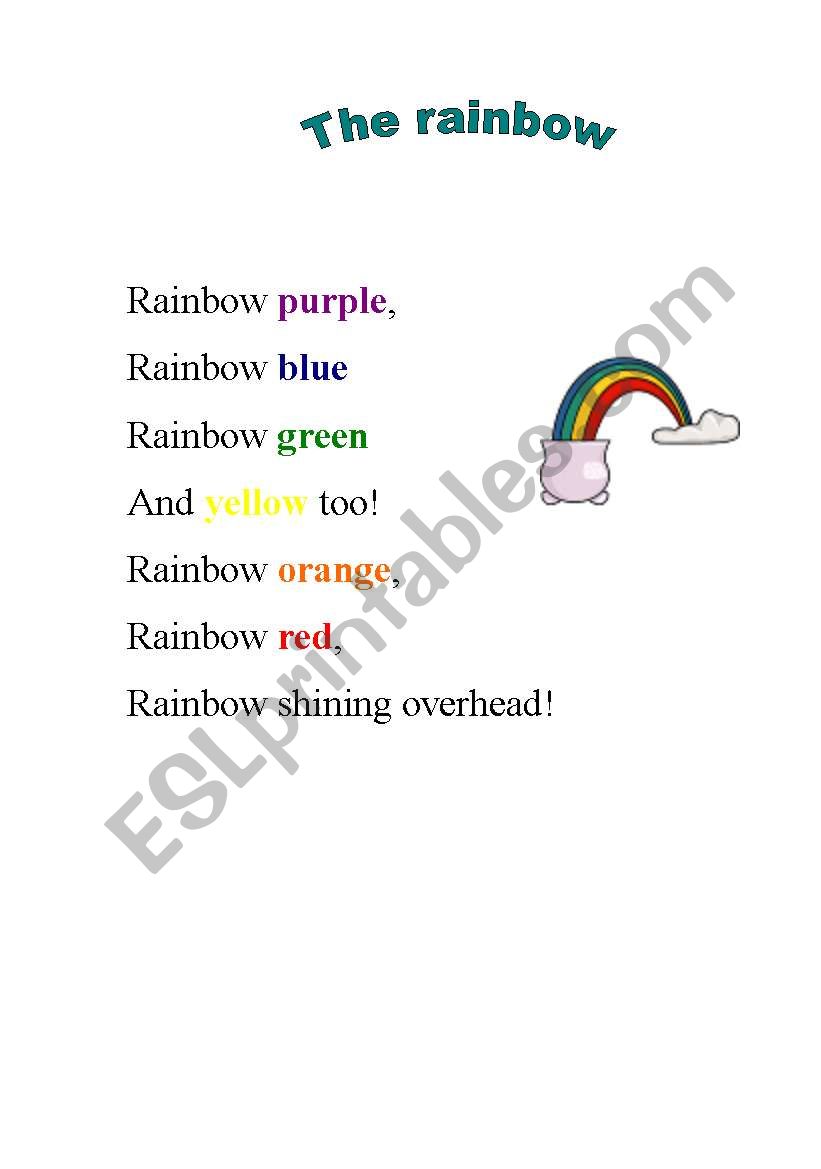 colours worksheet