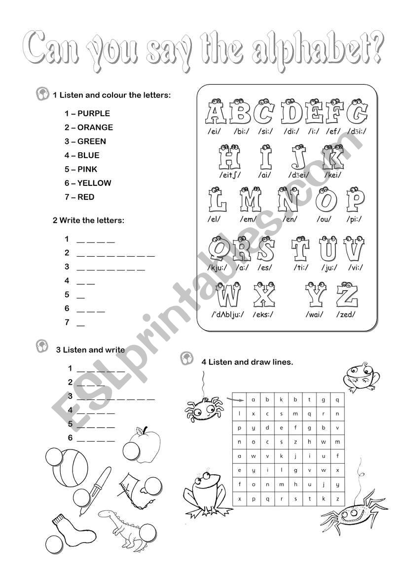 Alphabet worksheet