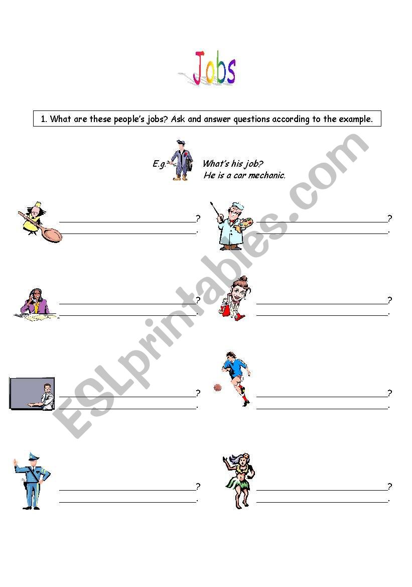 jobs worksheet