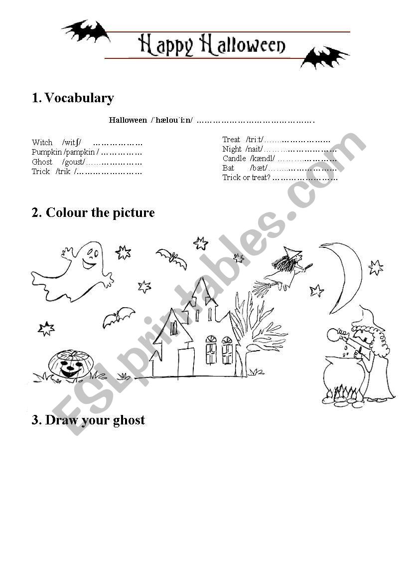 Happy Halloween - 2pgs worksheet