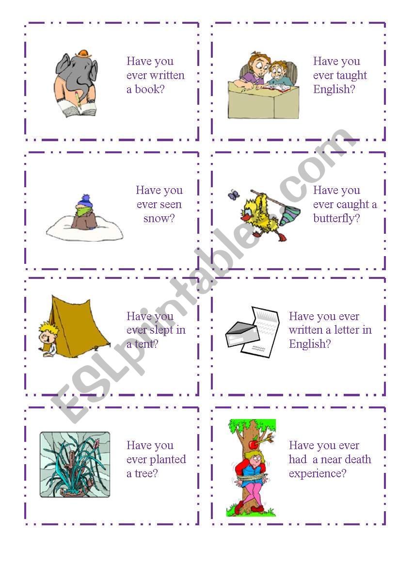 HAVE YOU EVER...? 4/5   worksheet