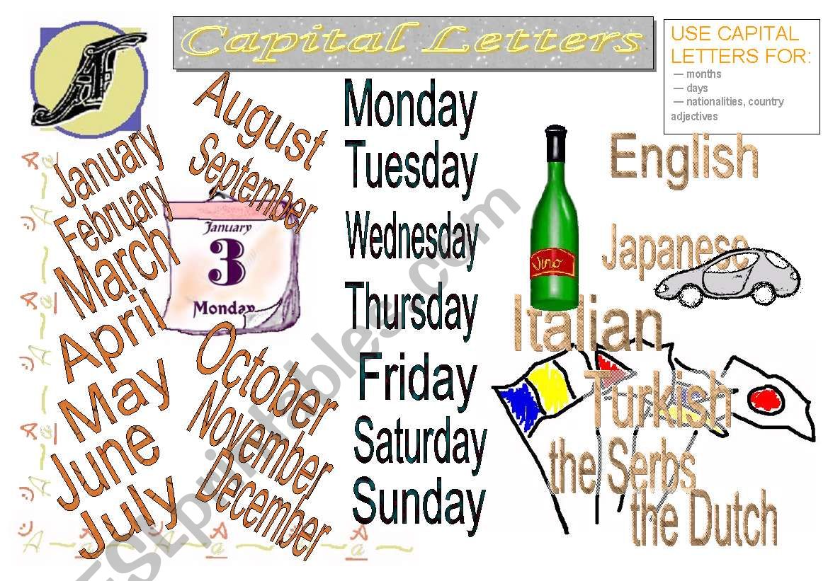 Capital Letters - poster worksheet