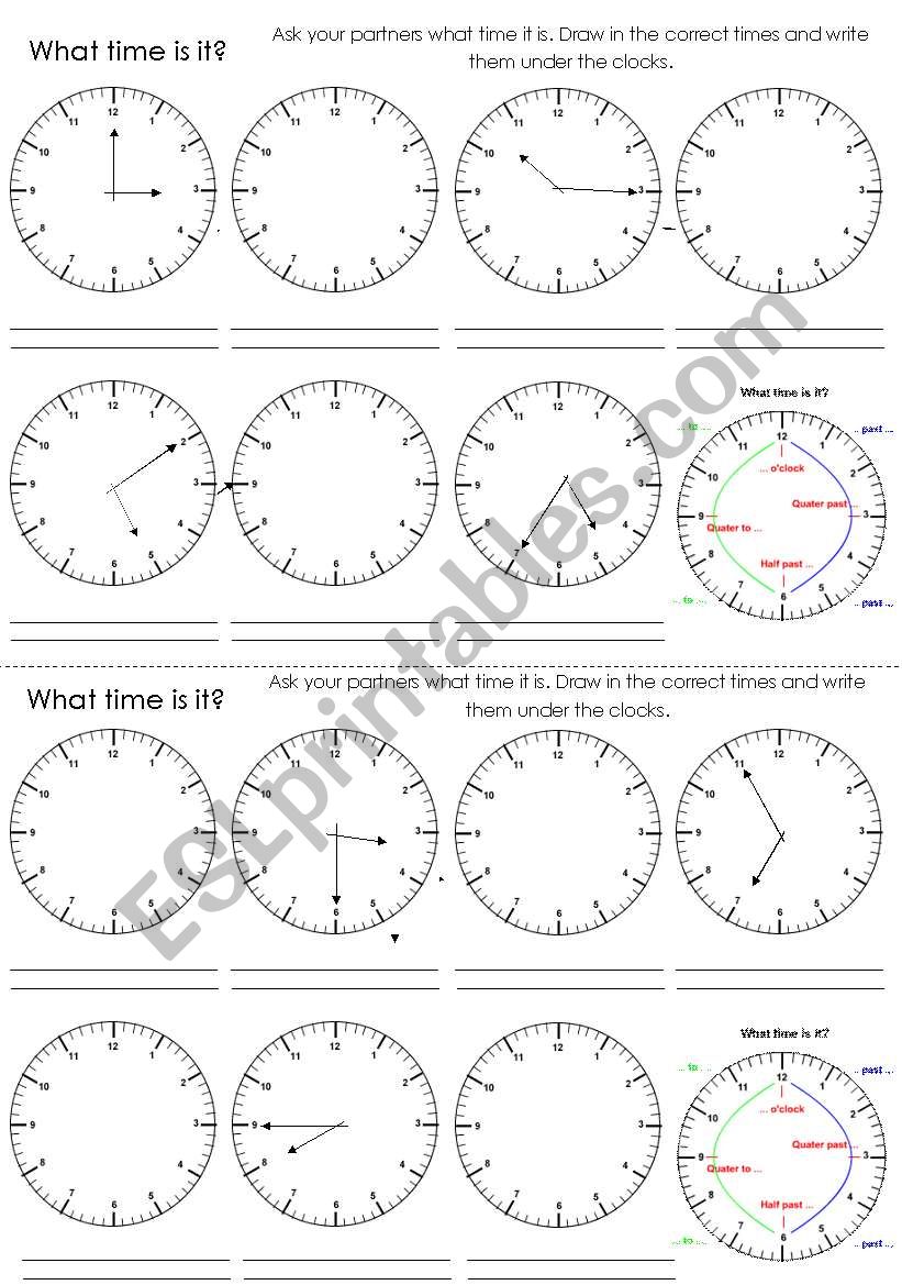 What time is it? worksheet