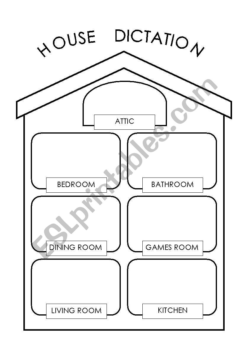 House Dictation worksheet