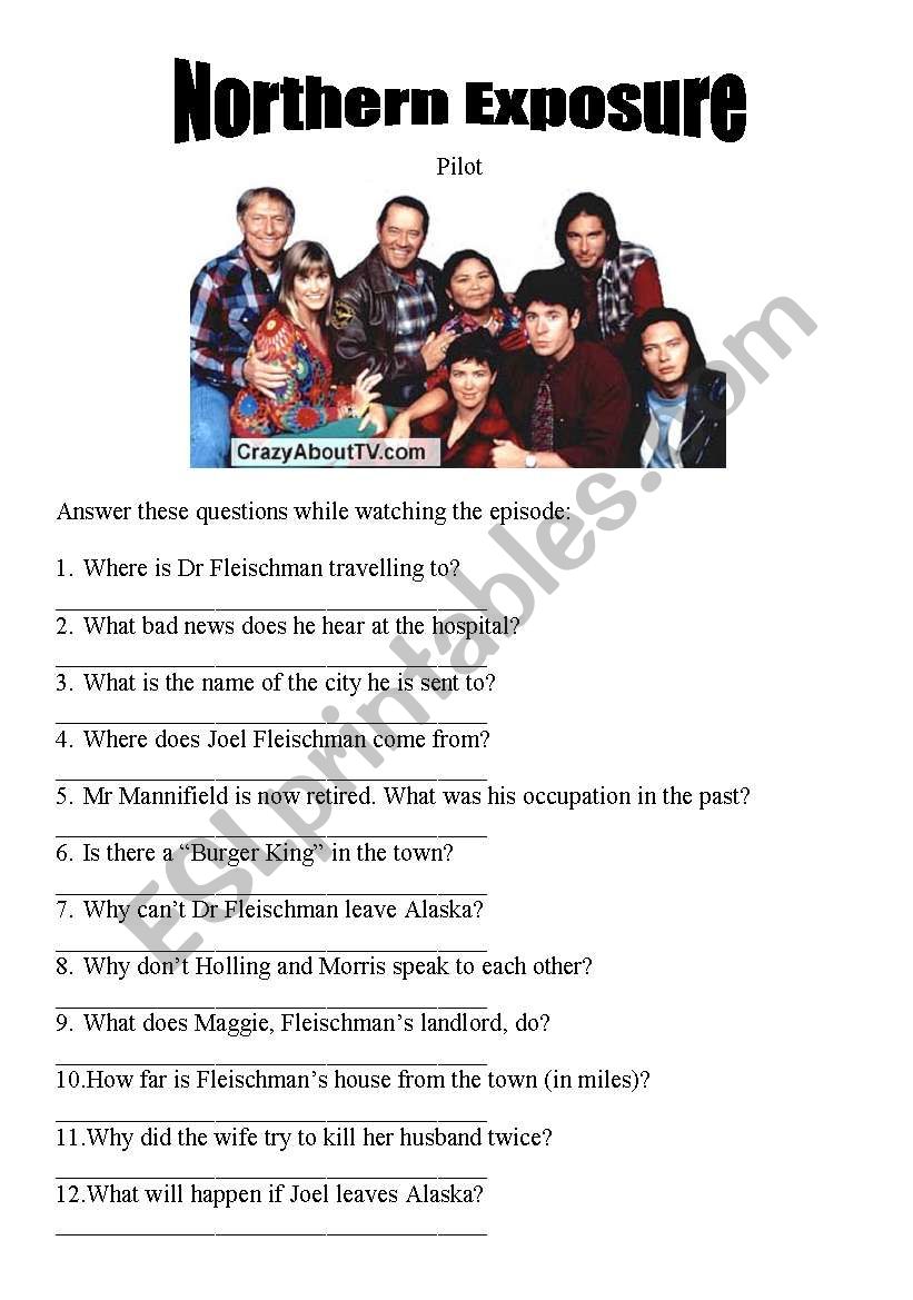 Northern Exposure episode 1 worksheet