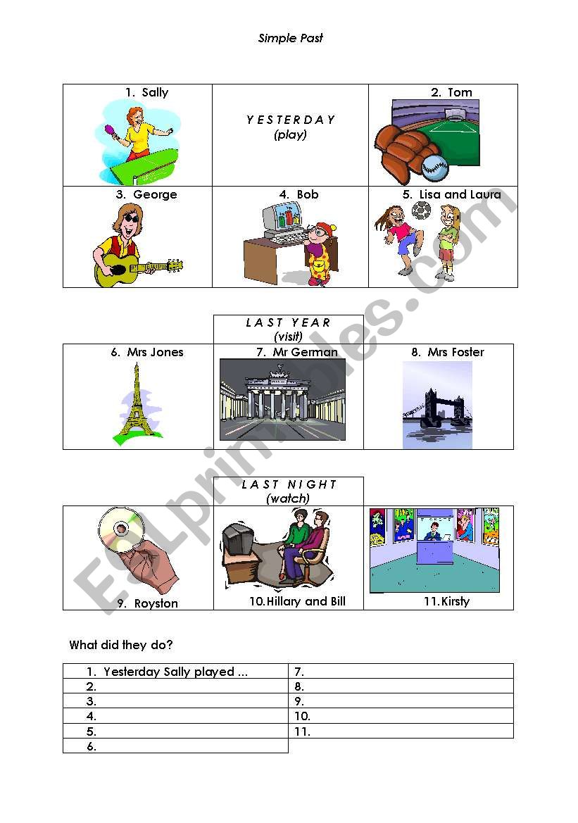 Simple Past worksheet