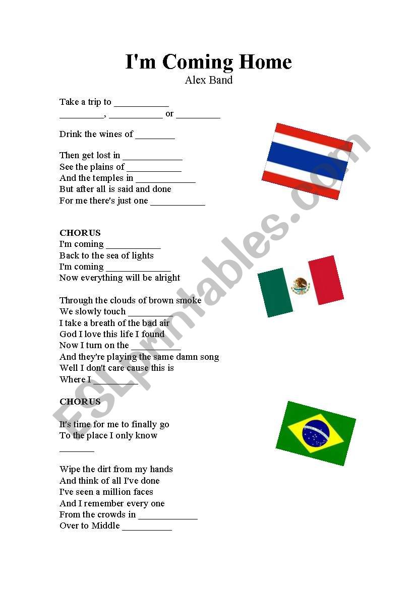 Countries worksheet