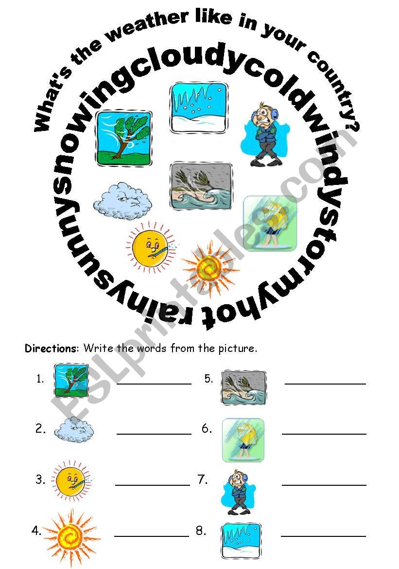 Weather worksheet