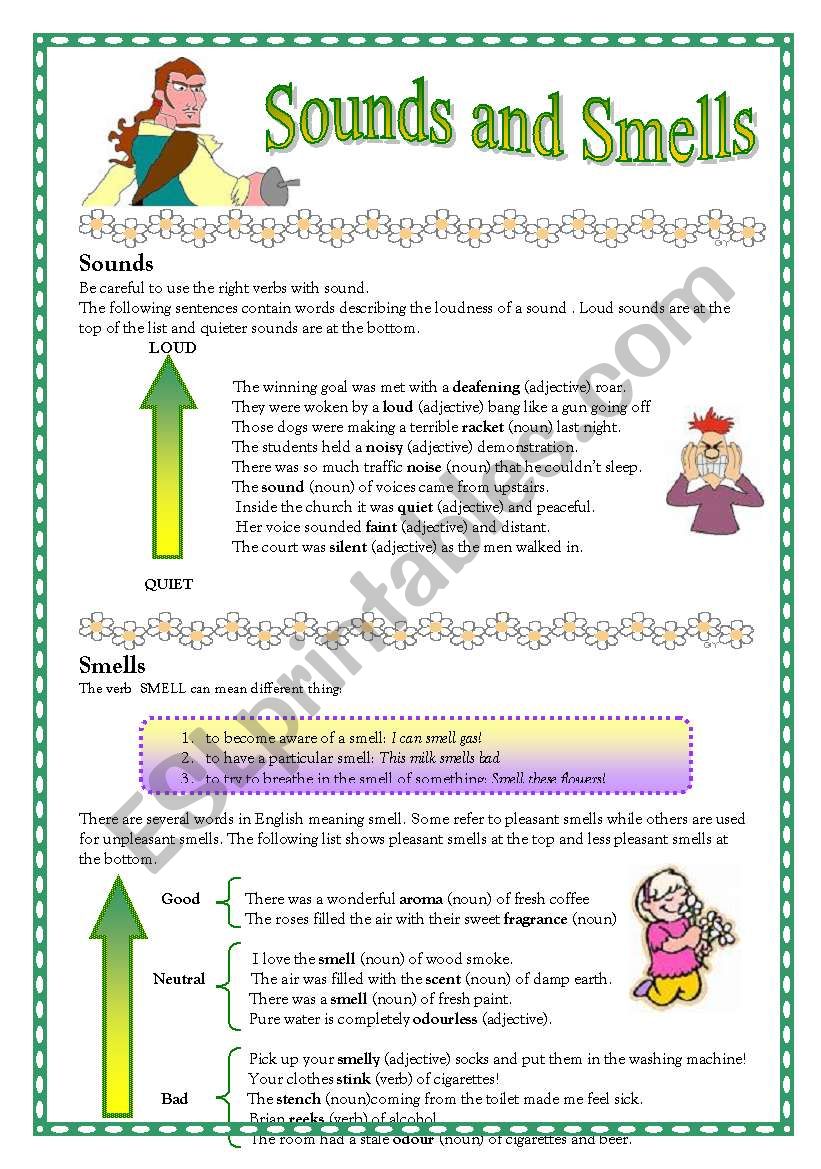 Sounds and Smells worksheet